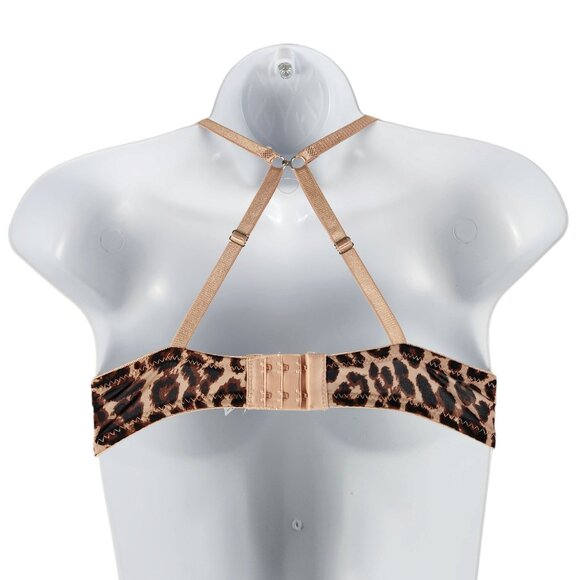 Fredericks Of Hollywood Diana Print Leopard Bra 34C Adjustable Straps Push Up - Picture 7 of 7